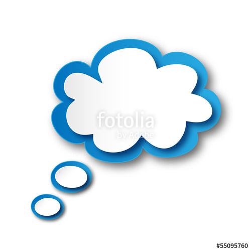 500x500 Thought Bubble Icon (Speech Balloon Dream Button Blank Template