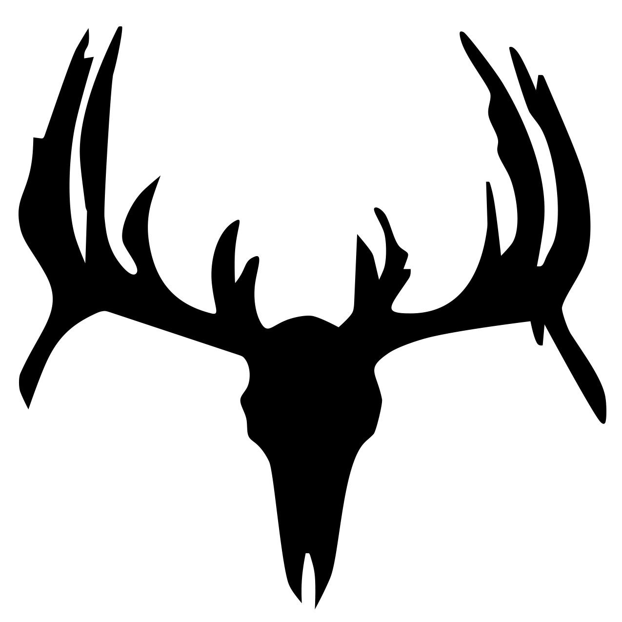 1275x1275 Dear Skull Deer Skull Image