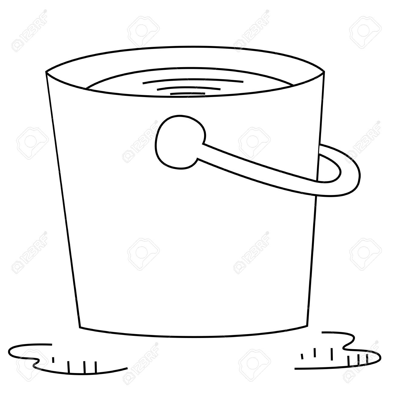 1300x1300 Pail Clipart Black And White Letters Example