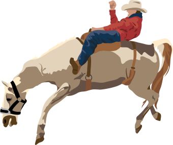 340x284 Bucking Horse Clip Art