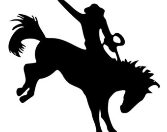 340x270 Bucking Horse Decal Etsy