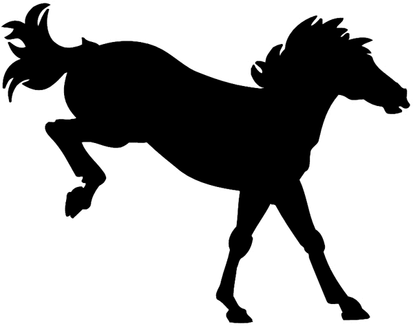 600x474 Horse Kicking Clipart