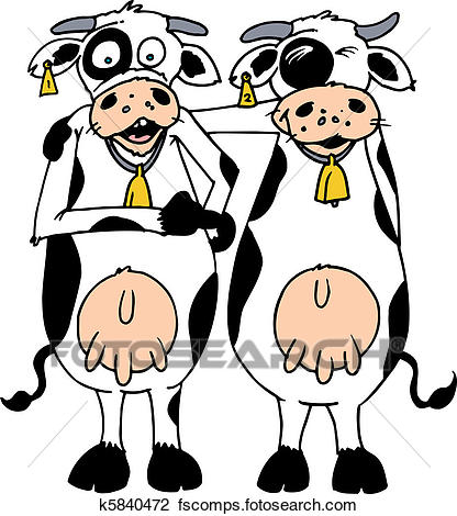 416x470 Clipart Of Udder Buddies K5840472