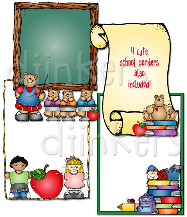 620x719 Cute School Clip Art, Borders Amp Printables By Dj Inkers