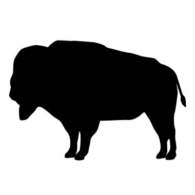 380x380 Buffalo Cliparts Black