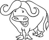 170x139 African Buffalo Clip Art