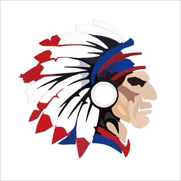 600x600 Indian Head Outline Clip Art