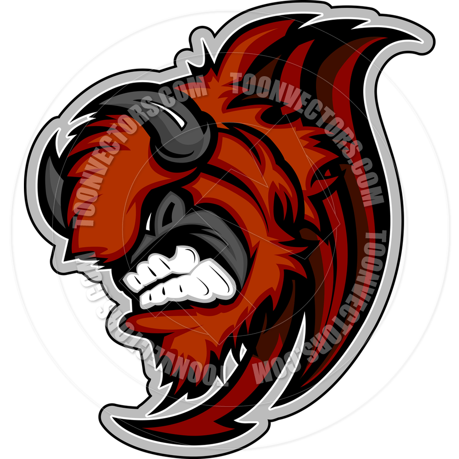 940x940 Buffalo Bison Mascot Head Graphic Vector Illustration By Chromaco