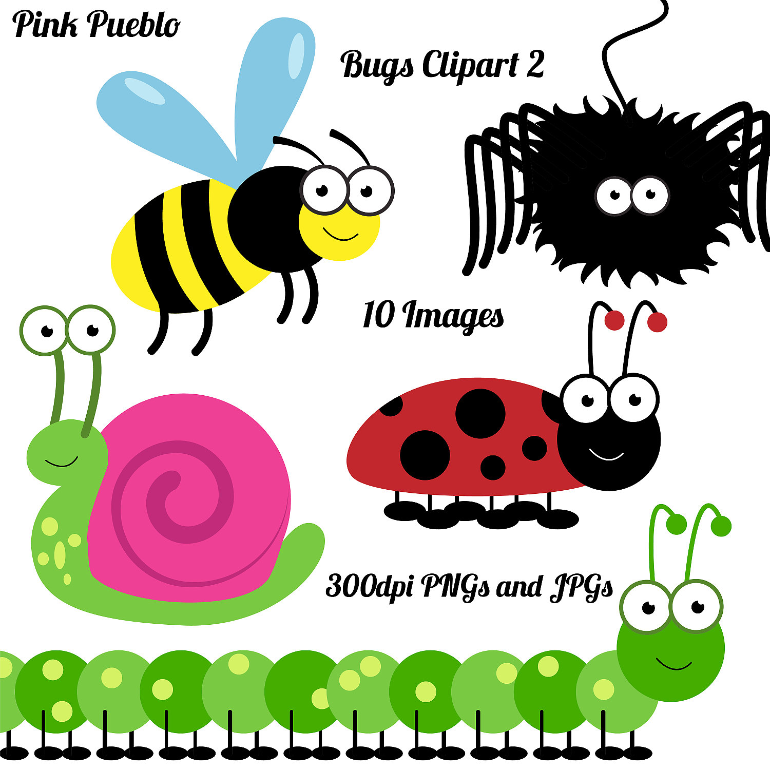 1500x1500 Clip Art Bugs