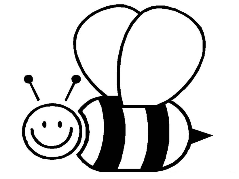 830x623 Bumblebee Clipart Black And White