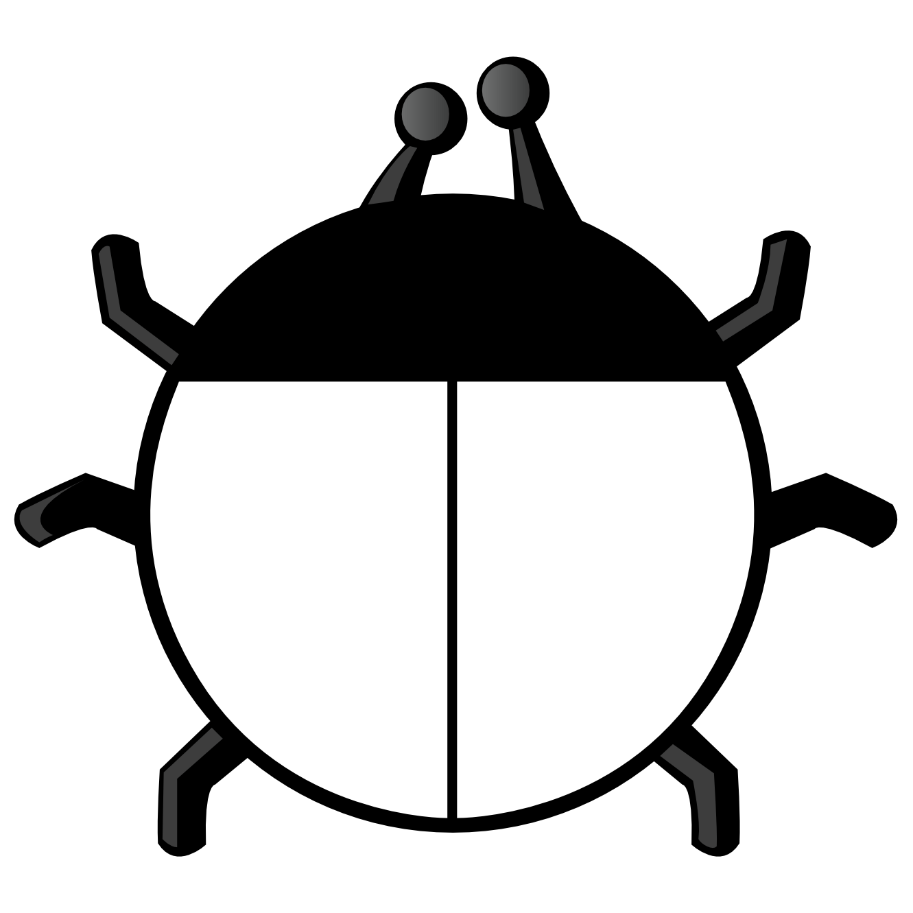 1331x1331 Drawn Ladybug Black And White