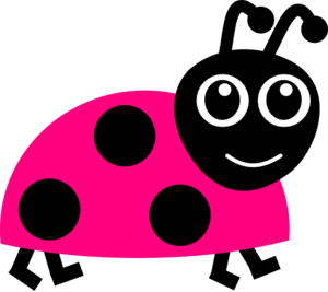 300x267 Pink Lady Bug Clip Art