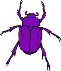 200x234 Purple Bug Clipart