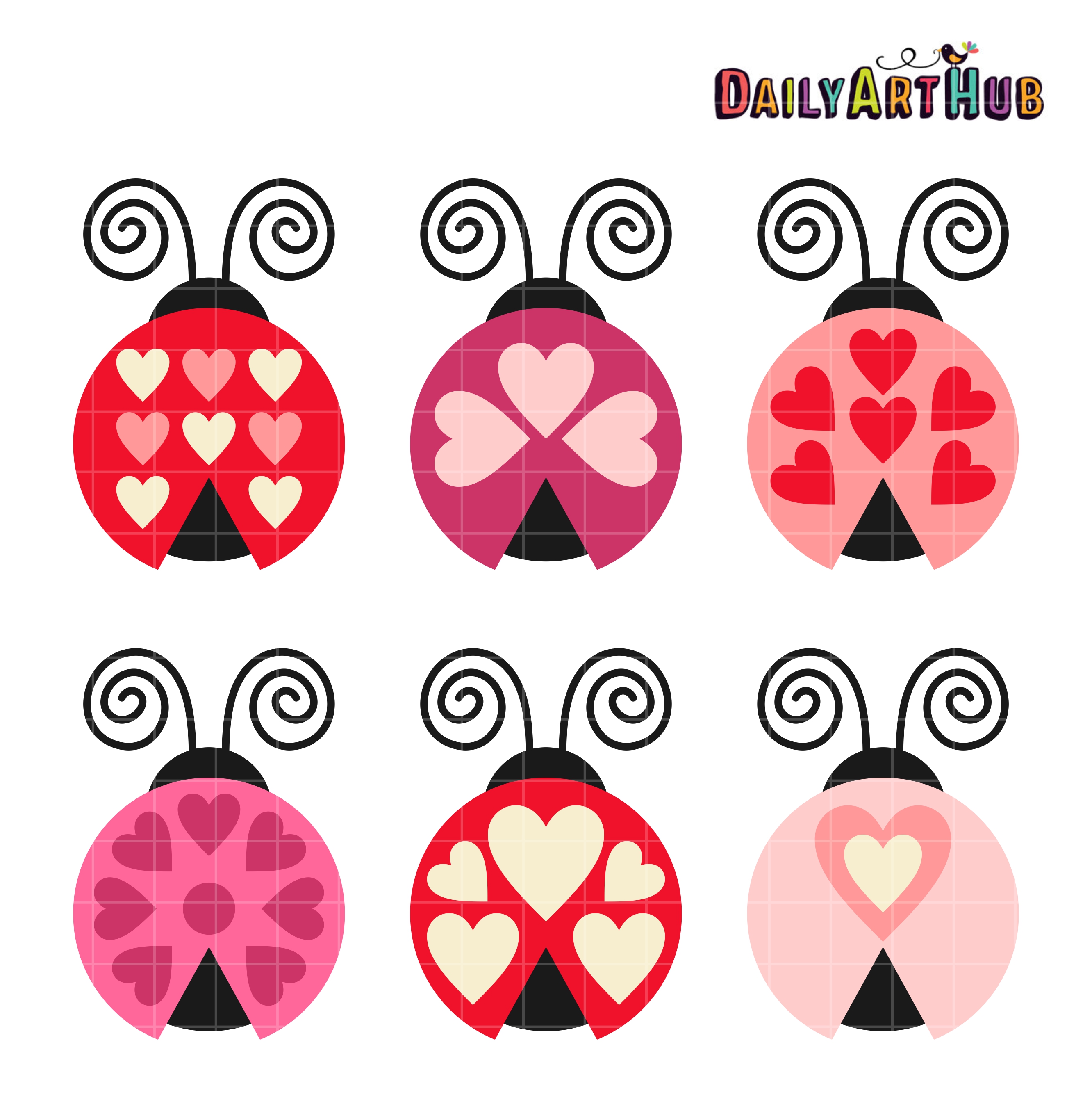 2664x2670 Love Bugs Clip Art Set Daily Art Hub
