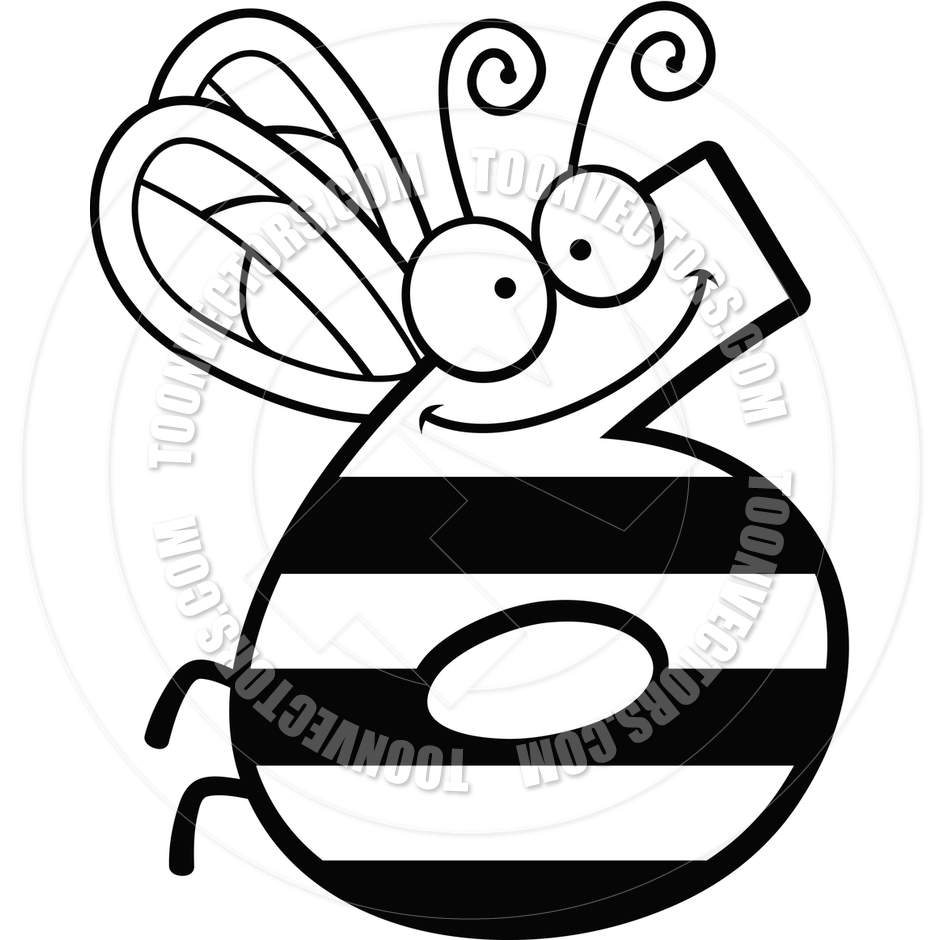 940x940 Cartoon Number Six Bug (Black And White Line Art) By Cory Thoman