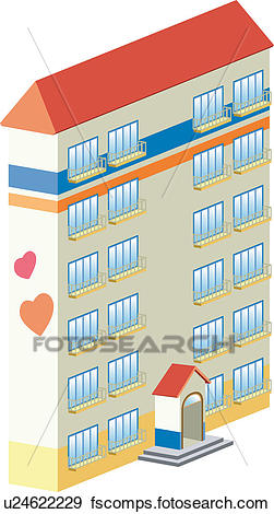 251x470 Clip Art Of Building, Build, Architecture, Structure, Apartment