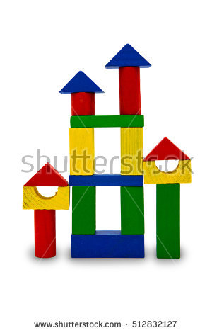 300x470 Building A House With Wooden Blocks Clipart