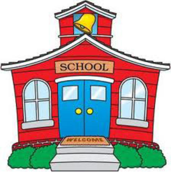 550x552 School Building Clip Art