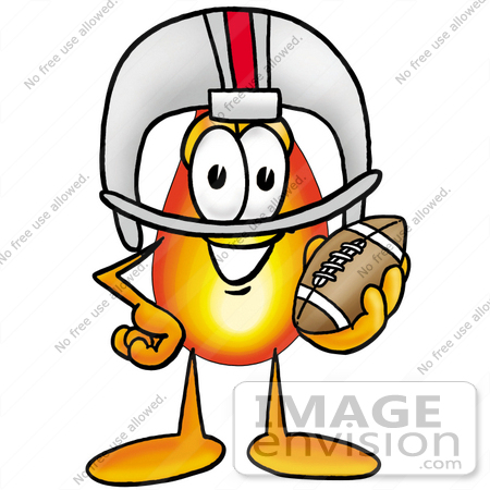 450x450 Clip Art Graphic Of A Fire Cartoon Character In A Helmet, Holding