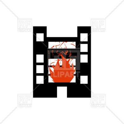400x400 Fire In Building Royalty Free Vector Clip Art Image