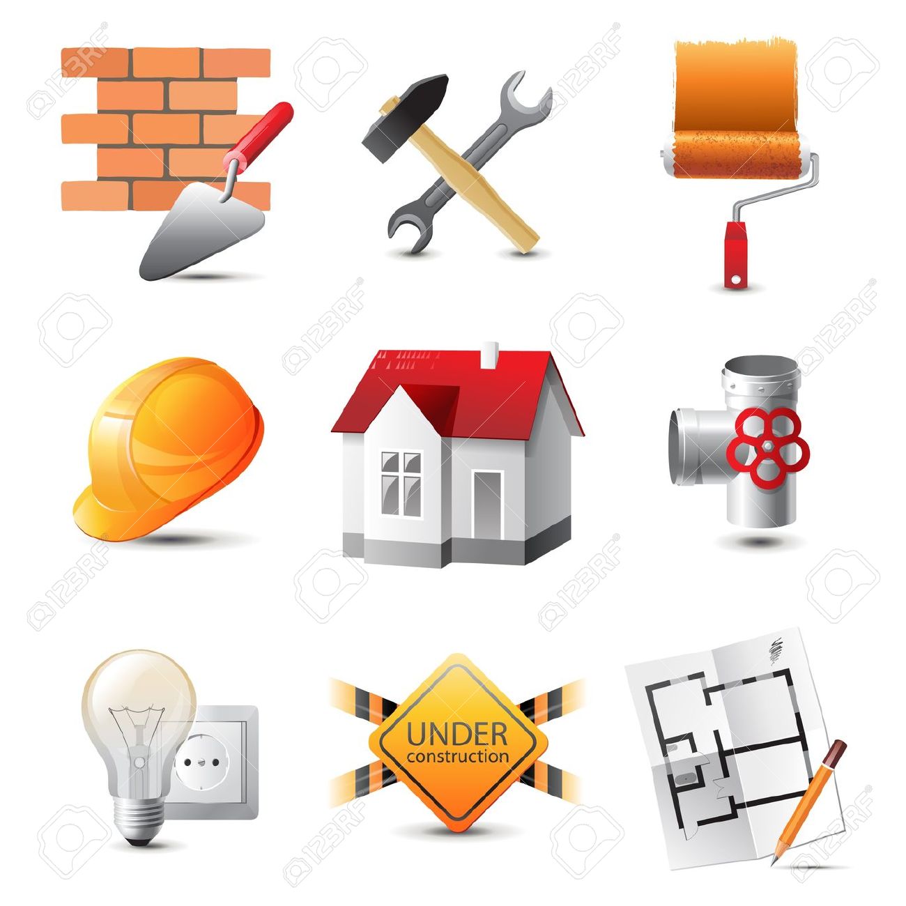 1300x1300 Building Construction Tools Clipart