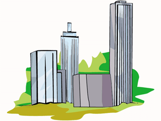 320x240 City Buildings Building Clip Art