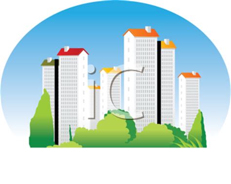 474x377 High Rise Apartment Clip Art