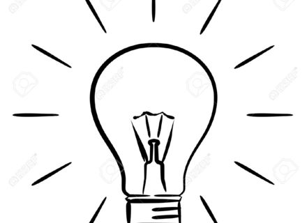 440x320 Royalty Free Clip Art Vector Logo Of A Yellow Brain Light Bulb By