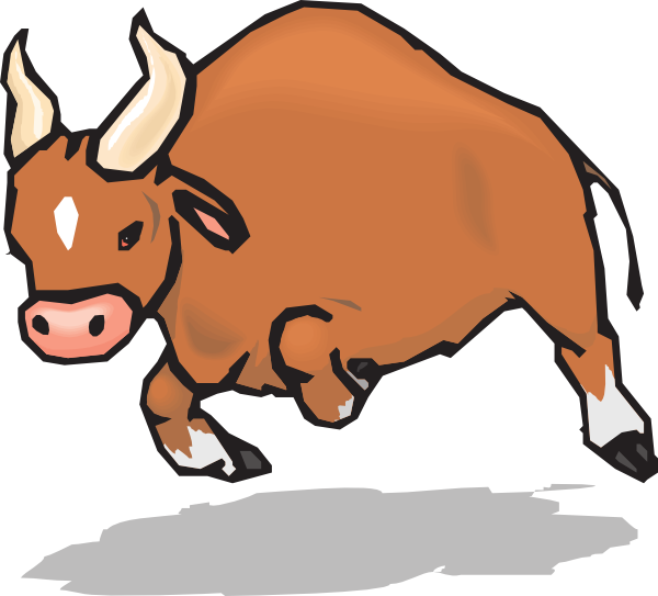 600x543 Charging Bull Clip Art