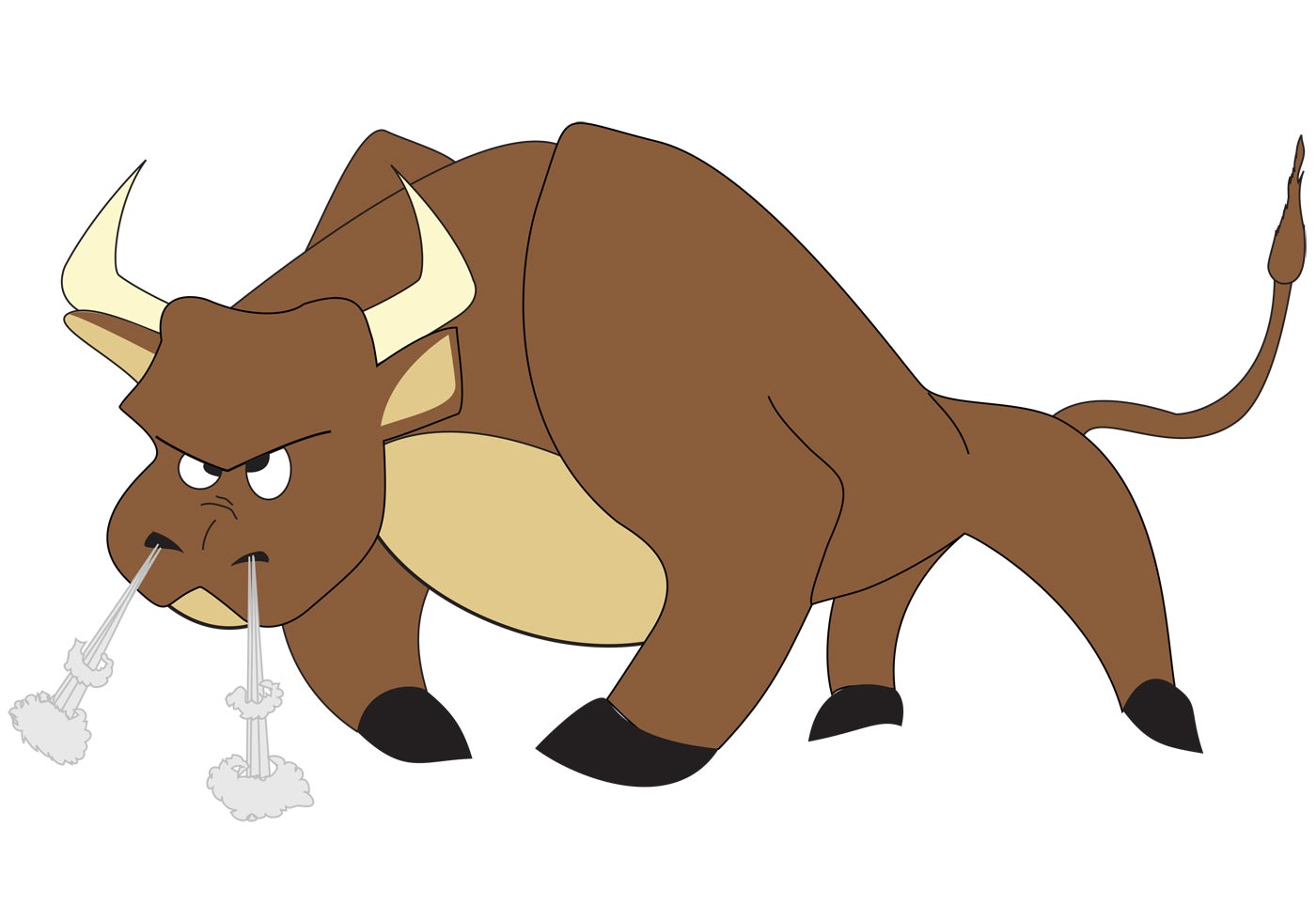 1400x980 Angry Bulls Clipart