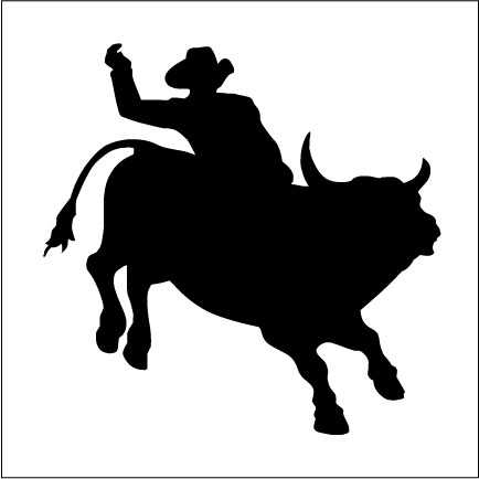 434x434 Clipart Rodeo With Bulls
