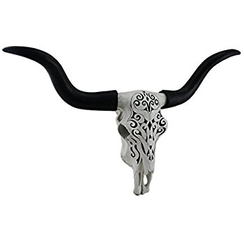 350x350 Long Horn Cow Skull Wall Hanging Longhorn Steer Home