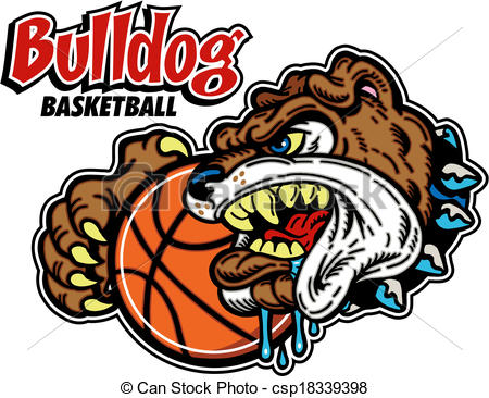 450x366 Bulldog Basketball Clipart