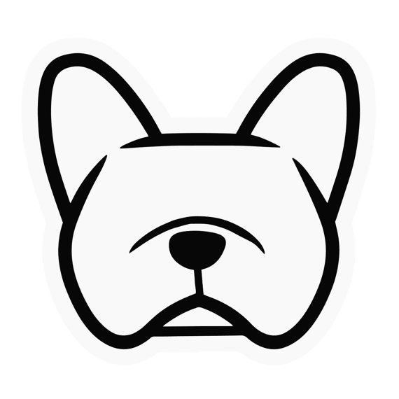 570x570 French Bulldog Clipart Face
