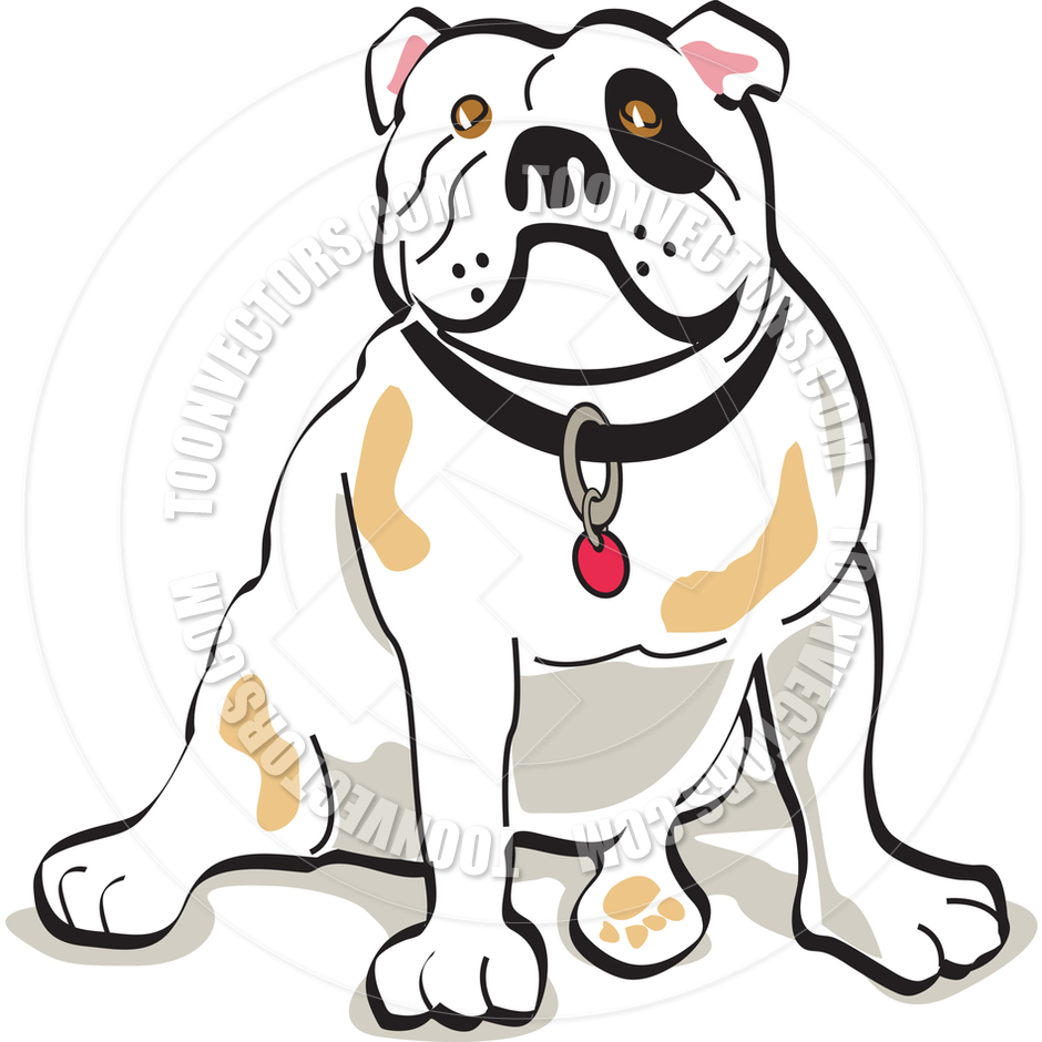 940x940 Cartoon Bulldog Vector Illustration By Clip Art Guy Toon Vectors