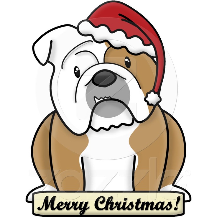 736x736 Bulldog Clipart Christmas