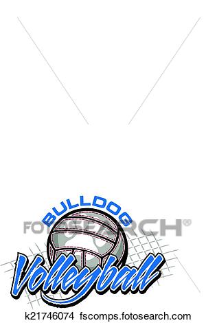 316x470 Clipart Of Bulldog Volleyball Design K21746074