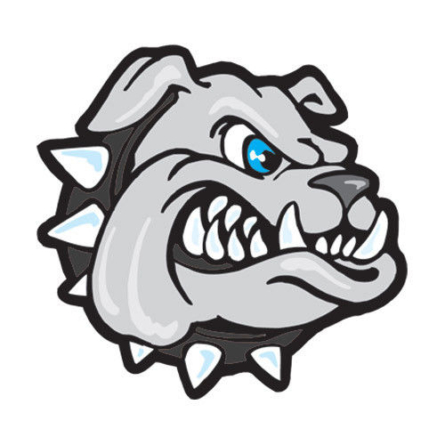 500x500 Bulldog Temporary Tattoos (25 Tats) Black Collar School Spirit