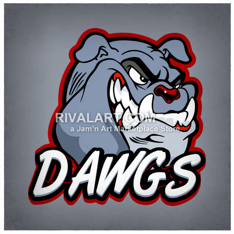 761x761 Dawgs Bulldogs Mascot Head In Color