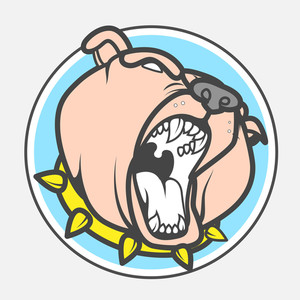 300x300 Mascot Bulldog Face Vector Royalty Free Stock Image
