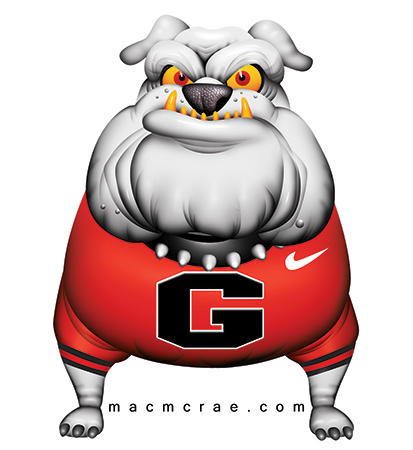 413x450 Uga Mascot Bulldog Cartoon