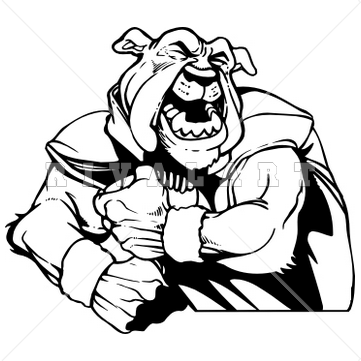 361x361 Bulldog Football Mascot Clipart