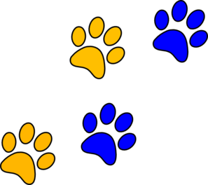 297x264 Bluegold Paw Print Clip Art