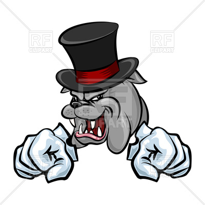 400x400 Bulldog In Hat And Paws In Gloves