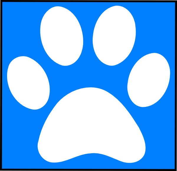 600x579 White Paw Print Clip Art