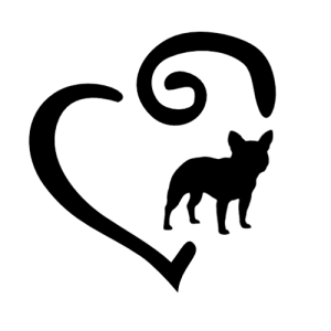 300x300 Swirl Heart And Paw Print Decal