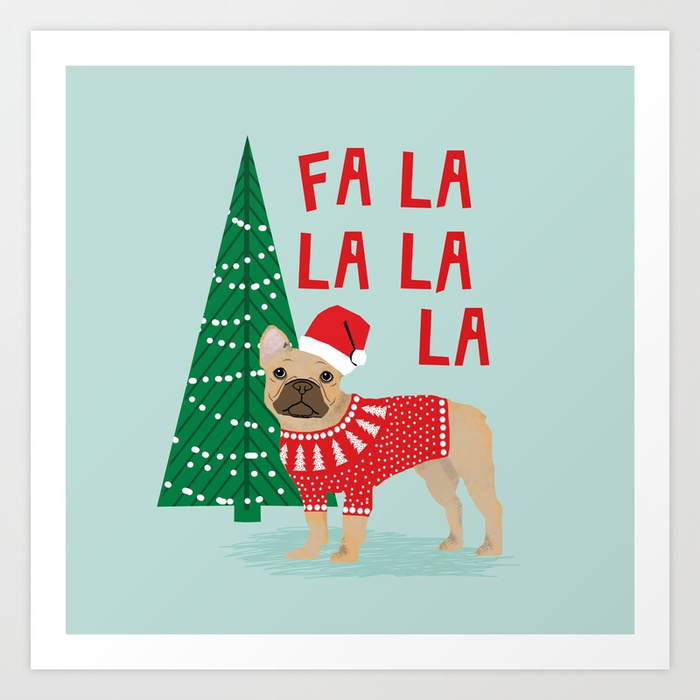 700x700 French Bulldog Christmas Festive Holiday Sweater Christmas Card