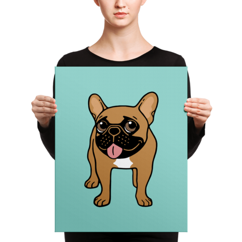 480x480 French Bulldog Design Canvas Prints Emotional Frenchies