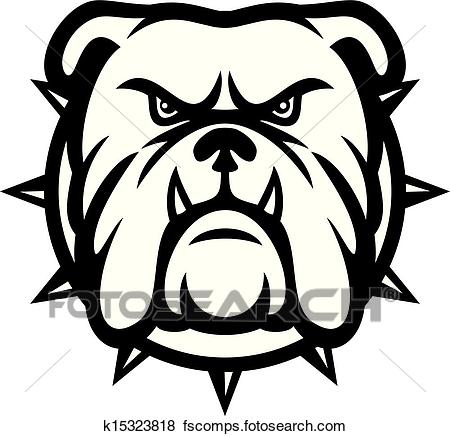 450x436 Clip Art Of Bulldog Head K15323818
