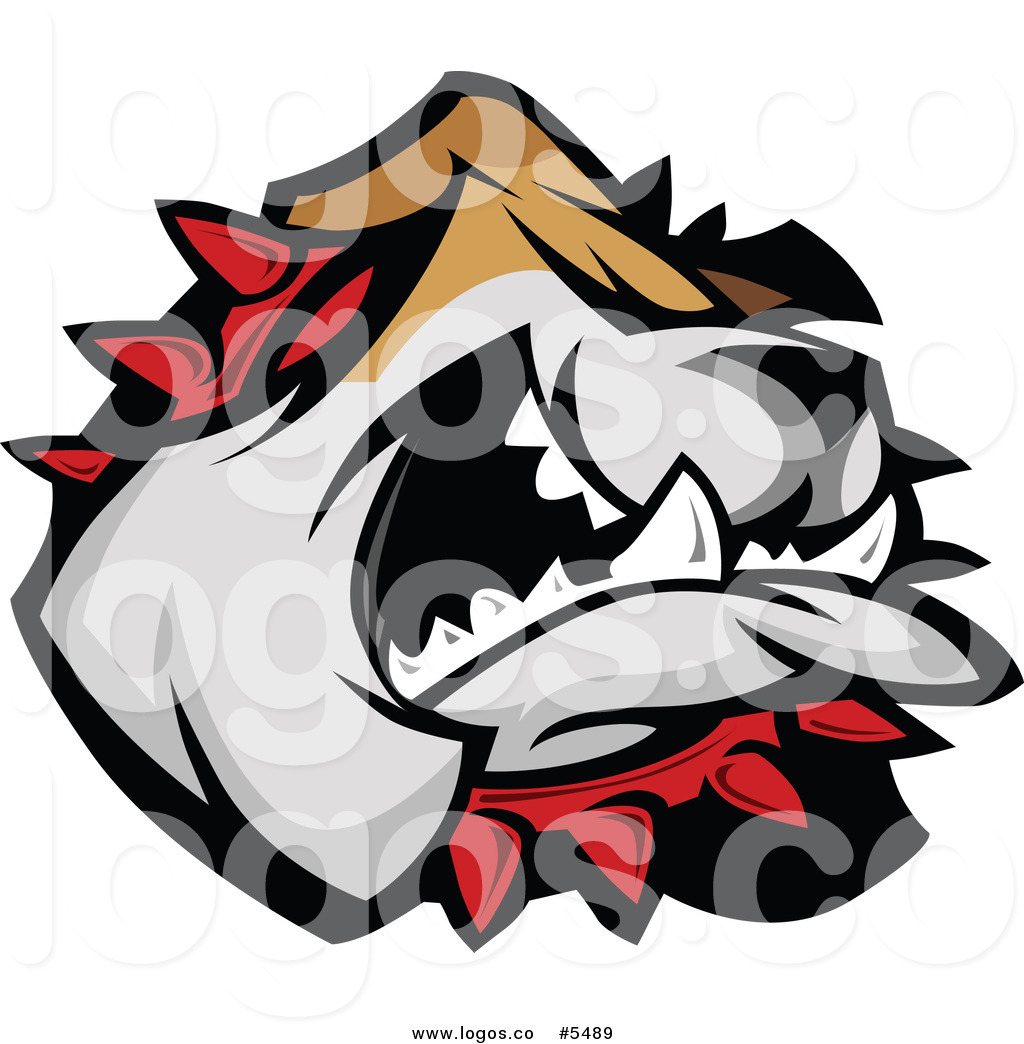 1024x1044 Royalty Free Vector Of A Logo Of A Mad Bulldog Face Attacking By